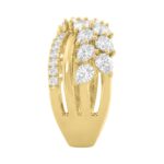 Luxury 14K Yellow Gold 3Ct Lab Grown Diamond Pear Shape & Round Cut Ladies Fashion Ring For Her (Color F-G -Clarity Vs1/Vs2) - Image 3