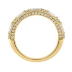 Luxury 2.00Ct 14K Yellow Gold Lab-Grown Diamond Anniversary Ladies Ring Radiant Center & Round Side Diamonds (Color F-G -Clarity Vs1/Vs2) - Image 2