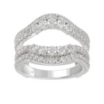 14K WHITE GOLD 1 1/4CT ROUND DIAMOND LADIES WRAP RING