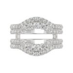 14K WHITE GOLD 1 1/4CT ROUND DIAMOND LADIES WRAP RING - Image 5