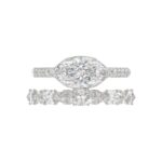 14K WHITE GOLD 3 1/2CT ROUND/MARQUISE DIAMOND LADIES BRIDAL SET (CENTER STONE MARQUISE DIAMOND 2.00CT) - Image 5