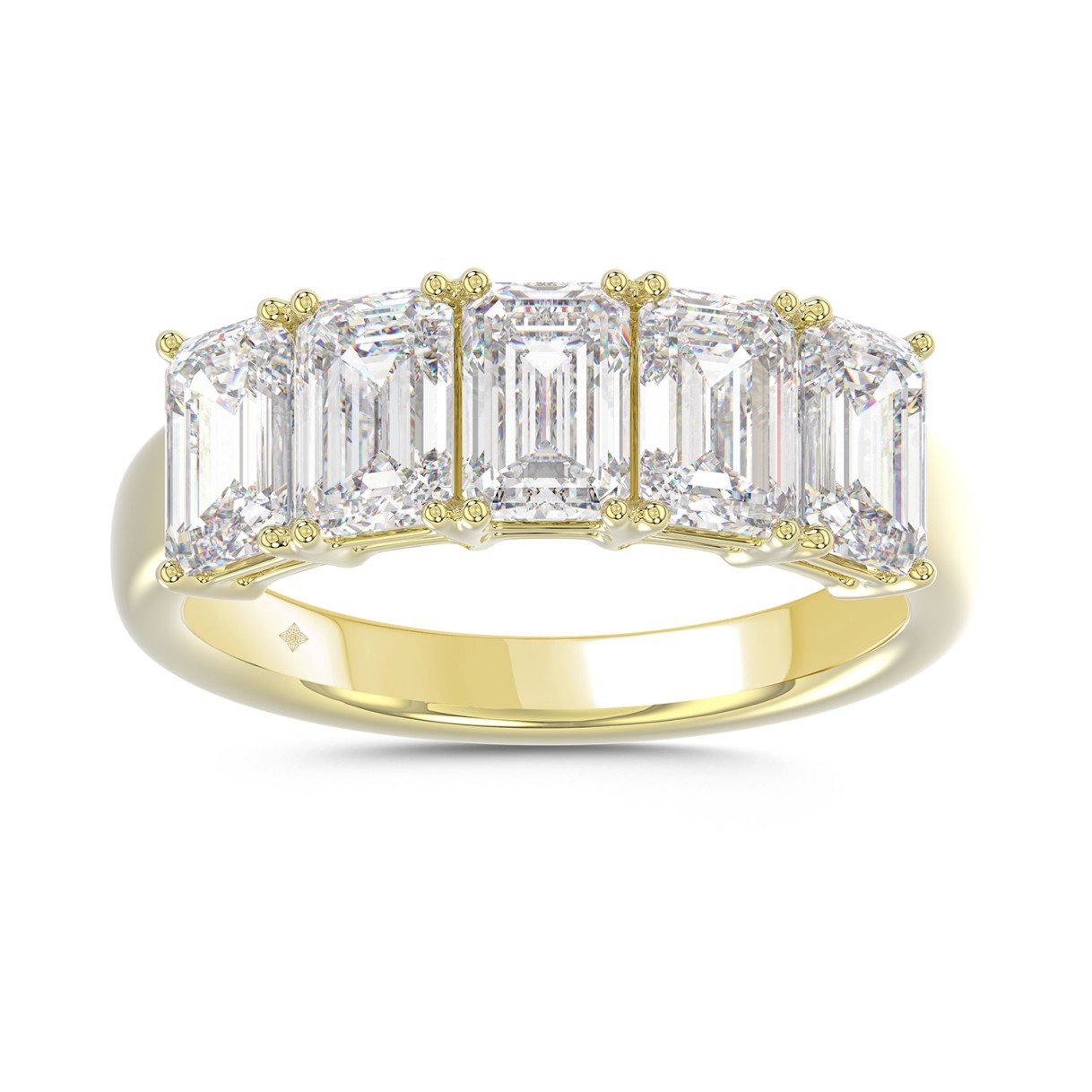 14K YELLOW GOLD 2.00CT EMERALD DIAMOND LADIES BAND 1 14K YELLOW GOLD 2.00CT EMERALD DIAMOND LADIES BAND - Image 1