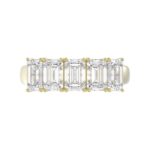 14K YELLOW GOLD 2.00CT EMERALD DIAMOND LADIES BAND - Image 5