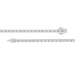 LADIES BRACELET 5.00CT EMERALD DIAMOND 14K WHITE GOLD - Image 3