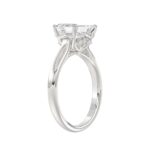 LADIES BRIDAL SET 3 1/2CT ROUND/EMERALD DIAMOND 14K WHITE GOLD (CENTER STONE EMERALD DIAMOND 2.00CT) - Image 2