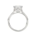 LADIES BRIDAL SET 3 1/2CT ROUND/EMERALD DIAMOND 14K WHITE GOLD (CENTER STONE EMERALD DIAMOND 2.00CT) - Image 3