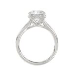 LADIES BRIDAL SET 4 1/10CT ROUND DIAMOND 14K WHITE GOLD (CENTER STONE ROUND DIAMOND 2 1/2CT) - Image 3