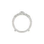 LADIES ENHANCERS RING 2 1/4CT ROUND/PEAR/MARQUISE DIAMOND 14K WHITE GOLD - Image 2