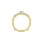 LADIES ENHANCERS RING 2 1/4CT ROUND/PEAR/MARQUISE DIAMOND 14K YELLOW GOLD - Image 2