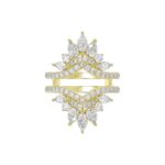 LADIES ENHANCERS RING 2 1/4CT ROUND/PEAR/MARQUISE DIAMOND 14K YELLOW GOLD - Image 5