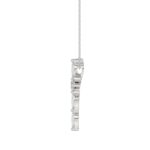 LADIES PENDANT WITH CHAIN 1 1/4CT ROUND/MARQUISE DIAMOND 14K WHITE GOLD - Image 2