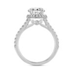 LADIES RING 2 1/2CT ROUND DIAMOND 14K WHITE GOLD (CENTER STONE ROUND DIAMOND 2CT ) - Image 2