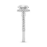 LADIES RING 2 1/2CT ROUND DIAMOND 14K WHITE GOLD (CENTER STONE ROUND DIAMOND 2CT ) - Image 3
