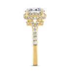 LADIES RING 3 3/4CT ROUND DIAMOND 14K YELLOW GOLD (CENTER STONE ROUND DIAMOND 3CT ) - Image 3