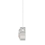 LADIES SOLITAIRE PENDANT 2CT ROUND DIAMOND 14K WHITE GOLD - Image 2