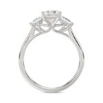 14K WHITE GOLD 2 5/8CT EMERALD/PRINCESS DIAMOND LADIES RING (CENTER STONE EMERALD DIAMOND 1 1/2CT) - Image 2