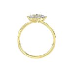 LADIES RING 1CT ROUND DIAMOND 14K YELLOW GOLD - Image 2