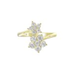 LADIES RING 1CT ROUND DIAMOND 14K YELLOW GOLD - Image 5
