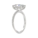 14K WHITE GOLD 2 1/4CT ROUND/RADIANT DIAMOND LADIES RING (CENTER STONE RADIANT DIAMOND 2CT) - Image 3