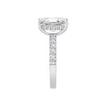 14K WHITE GOLD 4 3/4CT ROUND/RADIANT DIAMOND LADIES RING (CENTER STONE RADIANT DIAMOND 4.00CT) - Image 3