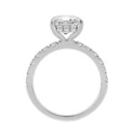 14K WHITE GOLD 6.00CT ROUND/CUSHION DIAMOND LADIES RING (CENTER STONE CUSHION DIAMOND 5CT) - Image 2