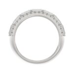 14K WHITE GOLD 1 1/4CT ROUND/BAGUETTE DIAMOND LADIES BAND - Image 2
