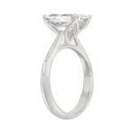 LADIES SOLITAIRE RING 3CT EMERALD DIAMOND 14K WHITE GOLD (CENTER STONE EMERALD DIAMOND 3CT ) - Image 3