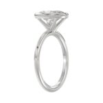 LADIES SOLITAIRE RING 3CT OVAL DIAMOND 14K WHITE GOLD (CENTER STONE OVAL DIAMOND 3CT ) - Image 3