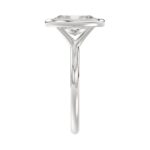 LADIES SOLITAIRE RING 3CT OVAL DIAMOND 14K WHITE GOLD (CENTER STONE OVAL DIAMOND 3CT ) - Image 4