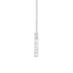 LADIES NECKLACE 3 1/3CT ROUND DIAMOND 14K WHITE GOLD - Image 3
