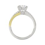 14K WHITE/YELLOW GOLD 2 1/4CT ROUND DIAMOND LADIES RING (CENTER STONE ROUND DIAMOND 2CT) - Image 2