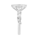 14K WHITE GOLD 2 3/4CT ROUND/MARQUISE DIAMOND LADIES RING (CENTER STONE MARQUISE DIAMOND 2CT) - Image 3
