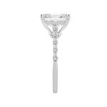 14K WHITE GOLD 3.00CT ROUND/RADIANT DIAMOND LADIES RING (CENTER STONE RADIANT DIAMOND 3CT) - Image 3