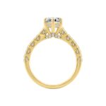 14K YELLOW GOLD 2 1/2CT ROUND/MARQUISE DIAMOND LADIES RING (CENTER STONE MARQUISE DIAMOND 2CT) - Image 2