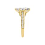 14K YELLOW GOLD 2 1/2CT ROUND/MARQUISE DIAMOND LADIES RING (CENTER STONE MARQUISE DIAMOND 2CT) - Image 3
