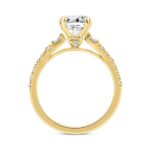 14K YELLOW GOLD 2 1/4CT ROUND/BAGUETTE DIAMOND LADIES RING (CENTER STONE ROUND DIAMOND 2CT) - Image 2