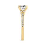 14K YELLOW GOLD 2 1/4CT ROUND/BAGUETTE DIAMOND LADIES RING (CENTER STONE ROUND DIAMOND 2CT) - Image 3