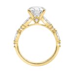 14K YELLOW GOLD 4.00CT ROUND/OVAL/MARQUISE DIAMOND LADIES RING - Image 2