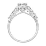 LADIES RING 1 1/2CT ROUND DIAMOND 14K WHITE GOLD (CENTER STONE ROUND DIAMOND 1CT) - Image 2
