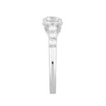 LADIES RING 1 1/2CT ROUND DIAMOND 14K WHITE GOLD (CENTER STONE ROUND DIAMOND 1CT) - Image 3