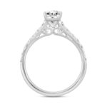 LADIES RING 1 1/2CT ROUND/PEAR DIAMOND 14K WHITE GOLD (CENTER STONE PEAR DIAMOND 1CT) - Image 2
