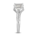 LADIES RING 2CT ROUND/EMERALD DIAMOND 14K WHITE GOLD (CENTER STONE EMERALD DIAMOND 1 1/2CT ) - Image 3