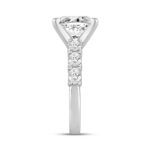 LADIES RING 4 1/2CT ROUND/OVAL DIAMOND 14K WHITE GOLD (CENTER STONE OVAL DIAMOND 3.00CT) - Image 3