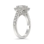 14K WHITE GOLD 2 1/4CT ROUND/BAGUETTE/HEXAGON DIAMOND LADIES RING - Image 3
