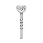 14K WHITE GOLD 6.00CT ROUND/CUSHION DIAMOND LADIES RING (CENTER STONE CUSHION DIAMOND 5CT) - Image 3
