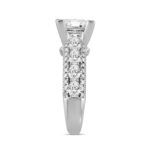 LADIES RING 6 1/4CT ROUND/PRINCESS/OVAL DIAMOND 14K WHITE GOLD (CENTER STONE PRINCESS DIAMOND 5CT ) - Image 3