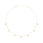 14K YELLOW GOLD 1 1/2CT ROUND DIAMOND LADIES NECKLACE