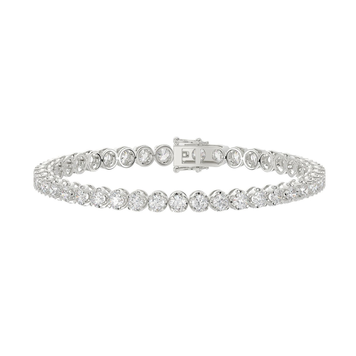 14K WHITE GOLD 5.00CT ROUND DIAMOND LADIES BRACELET 1 14K WHITE GOLD 5.00CT ROUND DIAMOND LADIES BRACELET - Image 1