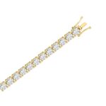 14K YELLOW GOLD 3CT ROUND DIAMOND LADIES BRACELET - Image 2