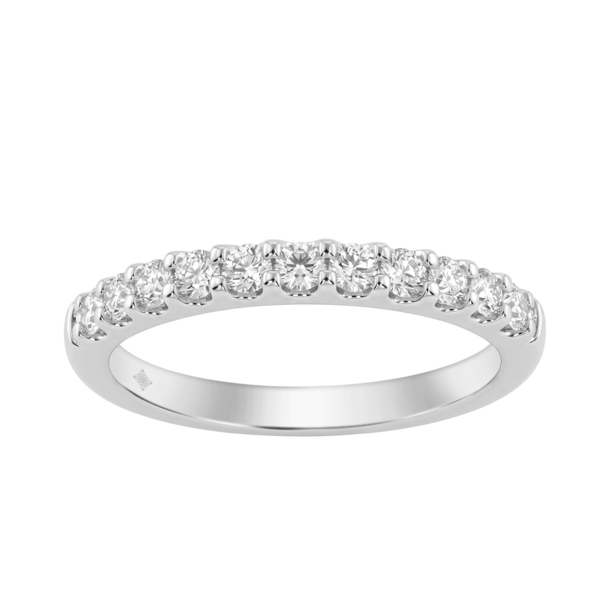 14K White Gold 1/2Ct Men's Round Cut Lab Grown Diamond Fashion Band 1 14K White Gold 1/2Ct Men's Round Cut Lab Grown Diamond Fashion Band - Image 1